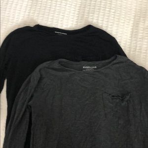 2 everlane XS long sleeve with pocket shirts